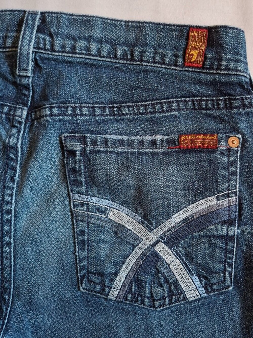 7 For All Mankind Gwenevere Skinny Jeans Womens Blue Stretch Made USA | Size 29 - Picture 5 of 14